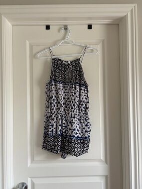 BB Dakota Black and White Printed Romper
